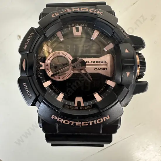 Casio Men's G-SHOCK GA-400GB Analogue-Digital Watch In  Black & Rose Gold